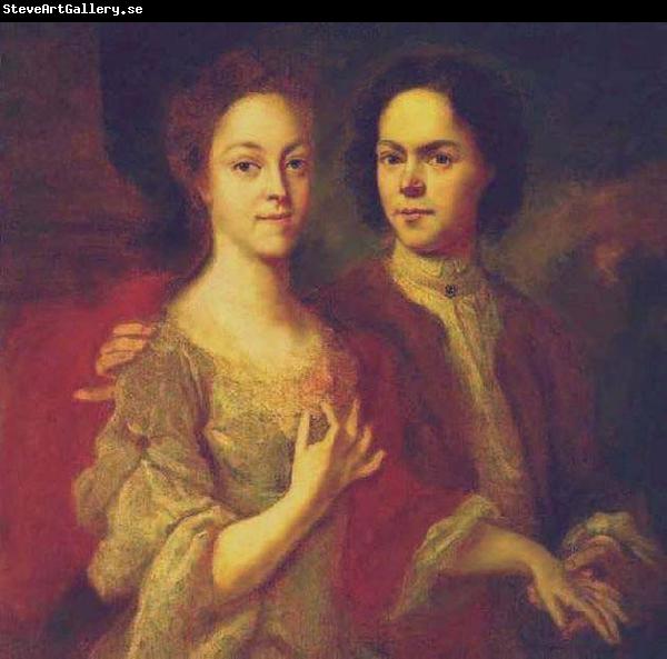 unknow artist Selfportrait with wife